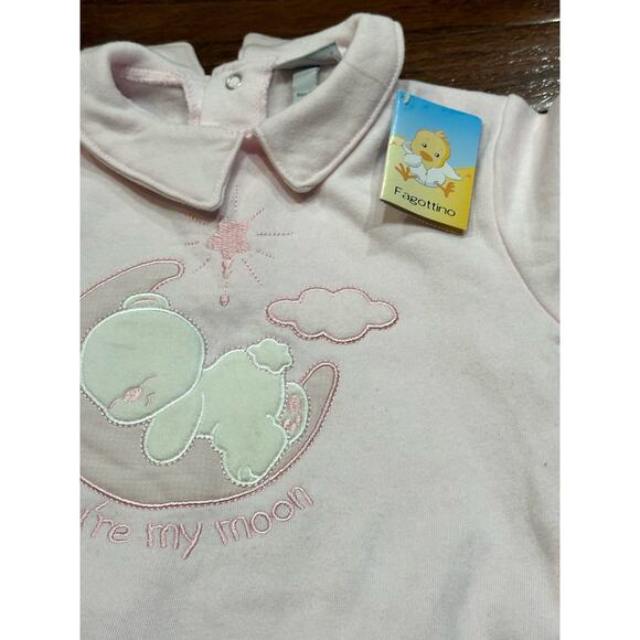 NWT Italian Kids Bear Moon sweatshirt- ilfagottino- 6-9M - Picture 10 of 15